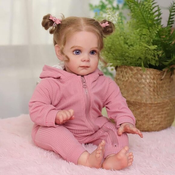 🆕 20 inches Vinyl Body Realistic Reborn Baby Girls Doll - Picture 8 of 8